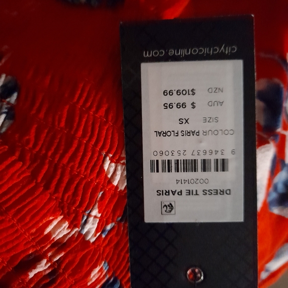 City Chic tie dress sz xs - Picture 4 of 5